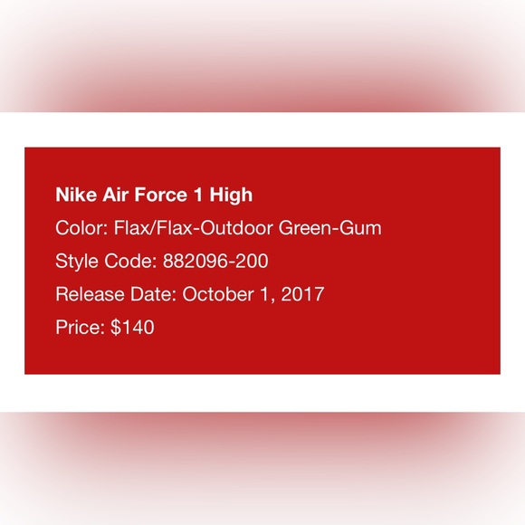 (2017) AIR FORCE 1 HIGH '07 LV8 WB 'FLAX' - Picture 13 of 16